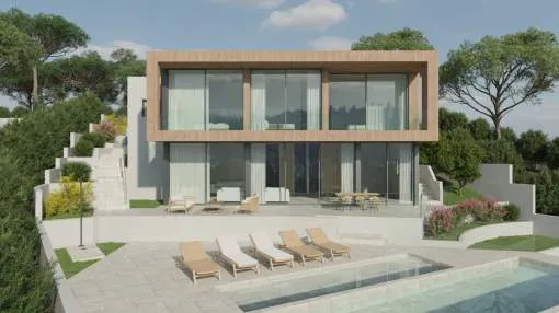 Project for a minimalist villa with sea views Project for a minimalist villa with sea views